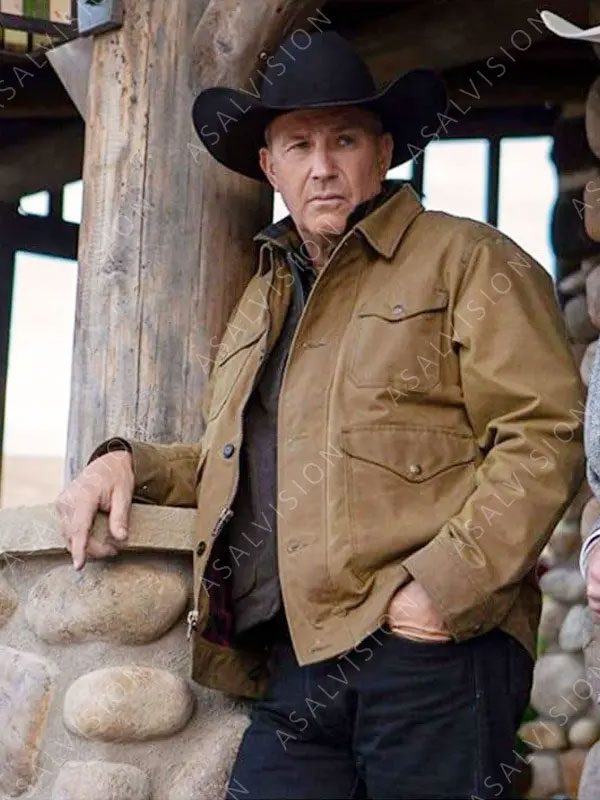 John Dutton Yellowstone Season 2 Kevin Costner Brown Jacket
