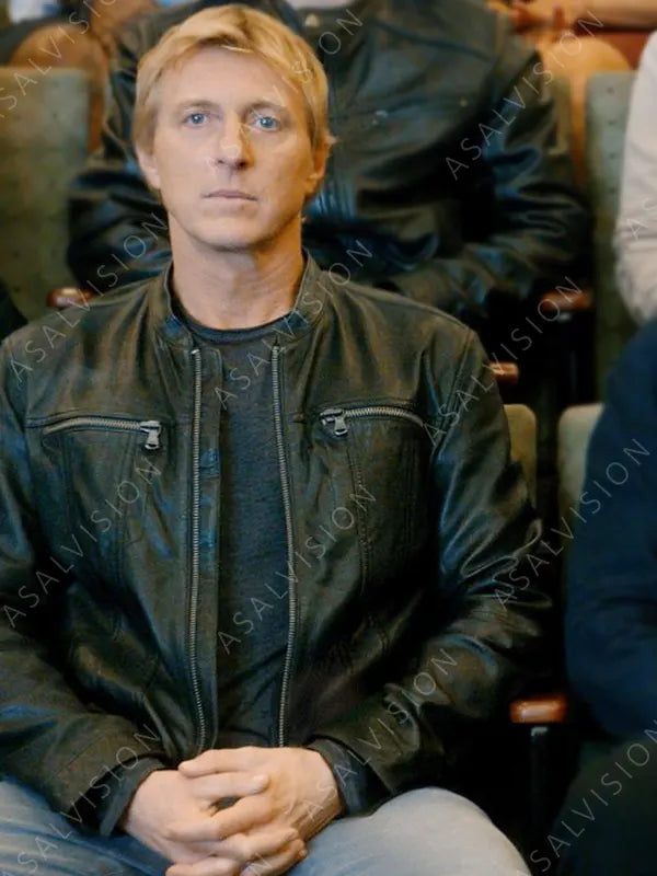 Johnny Lawrence Cobra Kai S03 Leather Black Jacket