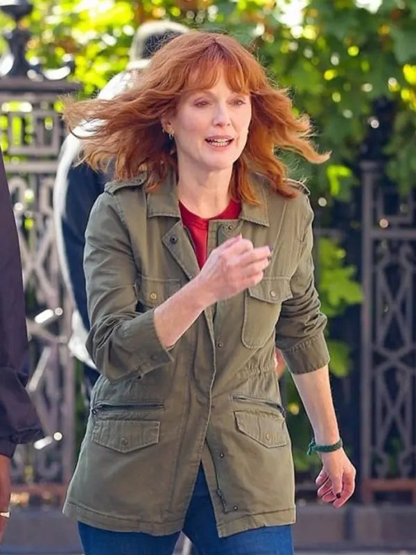 Julianne Moore Sharper 2023 Madeline Green Cotton Jacket