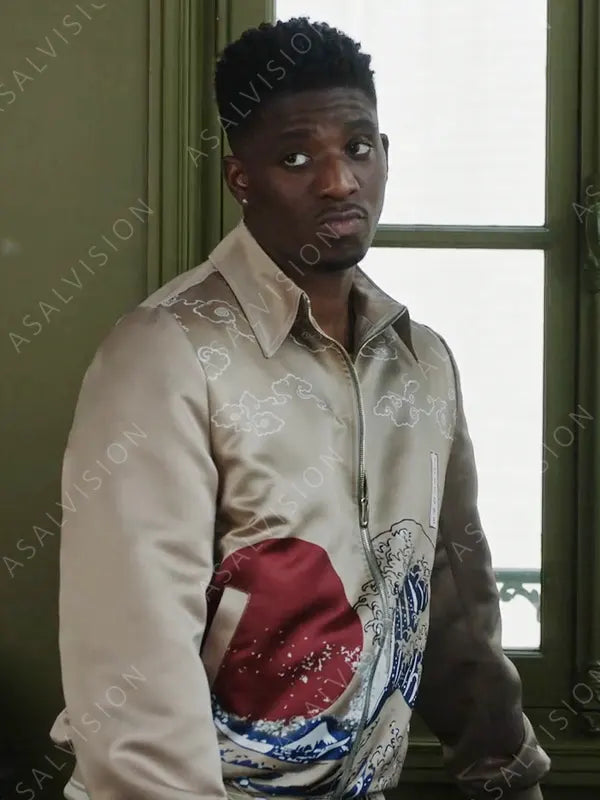 Julien Emily In Paris S03 Samuel Arnold Hokusai Bomber Jacket