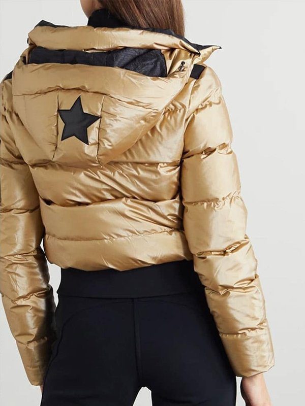 Juno Temple Tv Series Ted Lasso Keeley Jones Puffer Golden Jacket