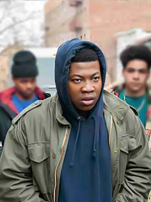 Kanan Stark Power Book III Raising Kanan Mekai Curtis Green Cotton Jacket