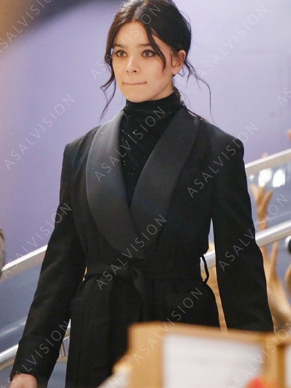 Kate Bishop Hawkeye Hailee Steinfeld Black Wool Trench Coat