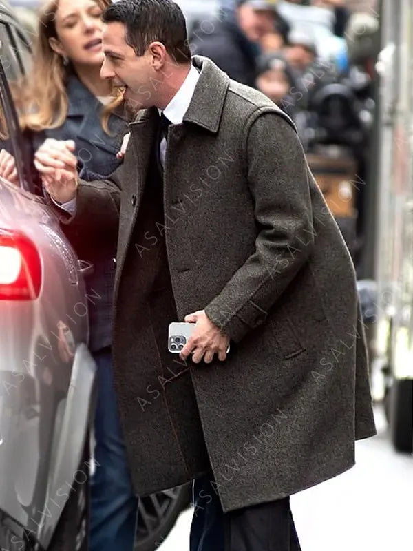 Kendall Roy Trench Wool Coat