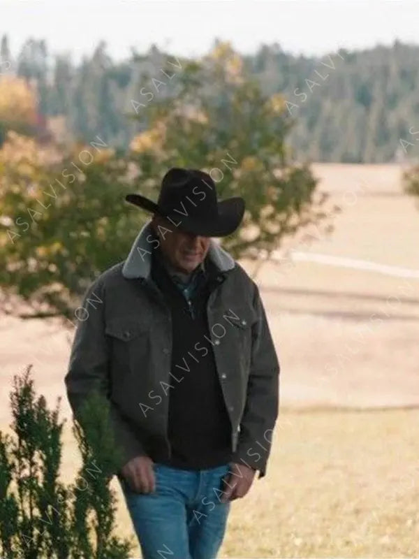 Kevin Costner Brown Corduroy Jacket