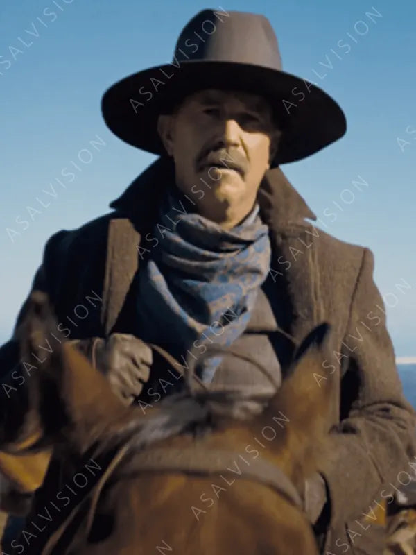 Kevin Costner Grey Trench Coat