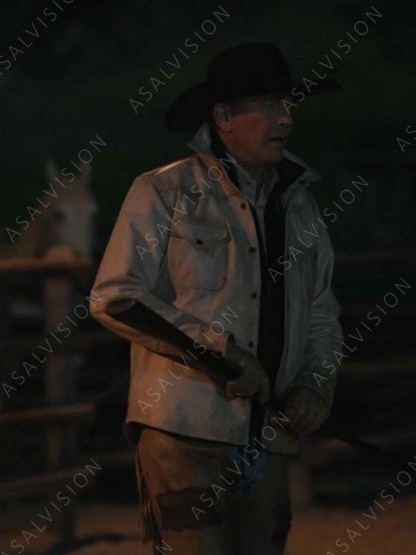 Kevin Costner Yellowstone S05 John Dutton Cream Jacket
