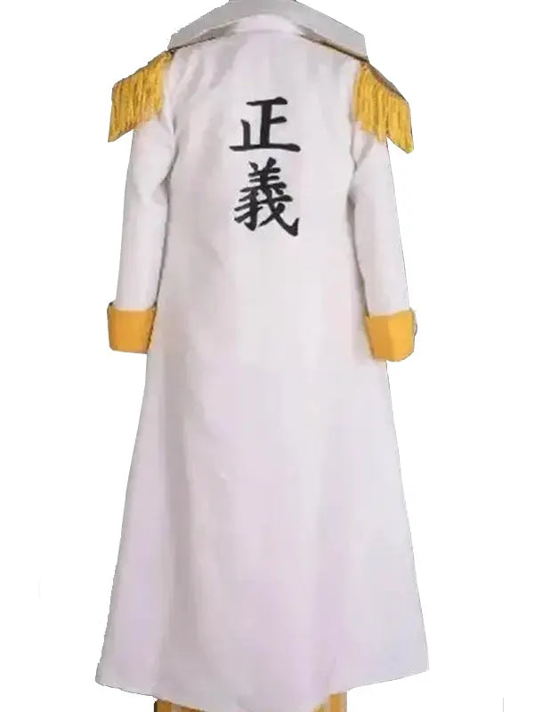 Kizaru One Piece Borsalino Cosplay Long White Coat