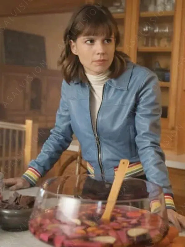 Kristen Bouchard TV Series Evil Katja Herbers Bomber Blue Jacket