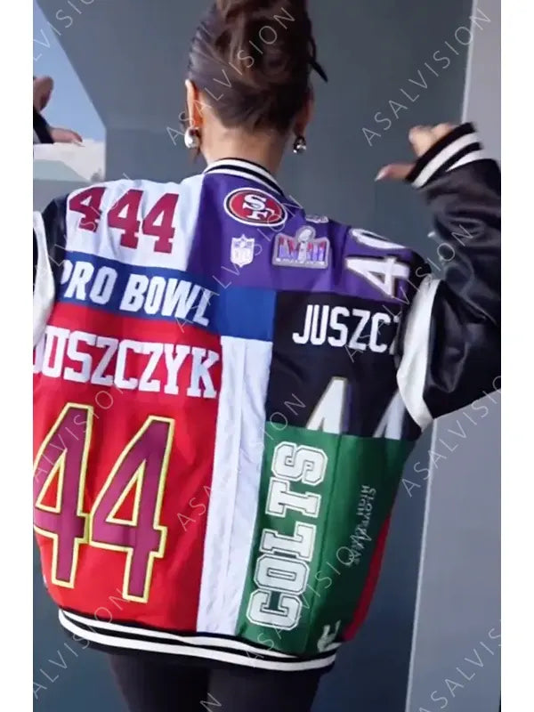 Kristin Juszczyk Super Bowl LVIII 49ers Multicolor Patches Jacket
