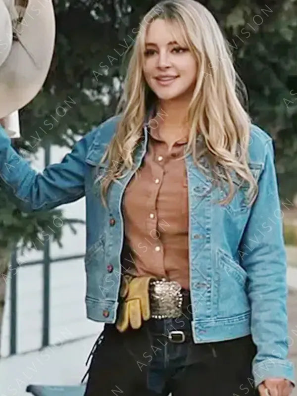 Laramie Yellowstone S04 Hassie Harrison Blue Denim Jacket