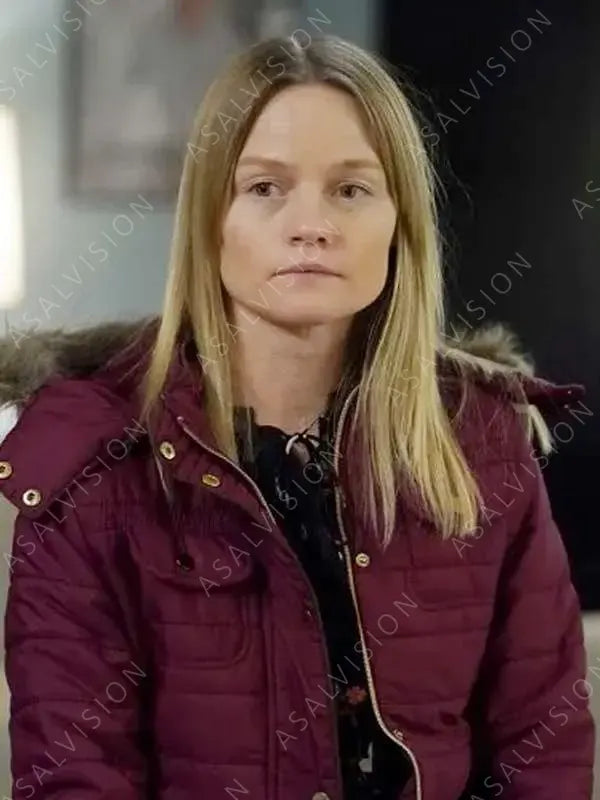 Law and Order SVU Kim Rollins Maroon Parka Jacket