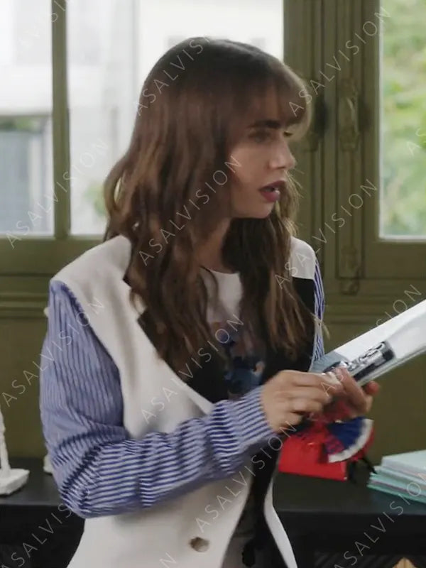 Lily Collins TV Series Emily In Paris S03 Emily Cooper Reversible Blazer