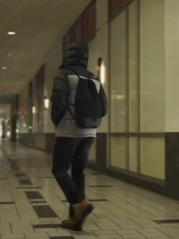 Marcos Garcia Movie Dumb Money 2023 Anthony Ramos Puffer Hooded Jacket