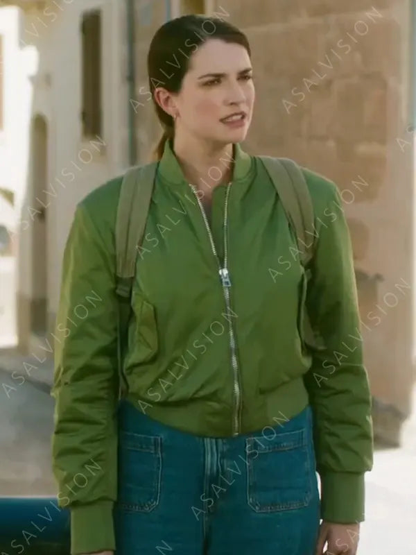 Margaret Clunie Movie For Love & Honey 2024 Eva Green Zipper Bomber Jacket