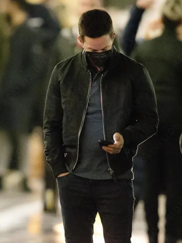 Mark Wahlberg Movie The Union 2024 Mike McKenna Black Bomber Jacket