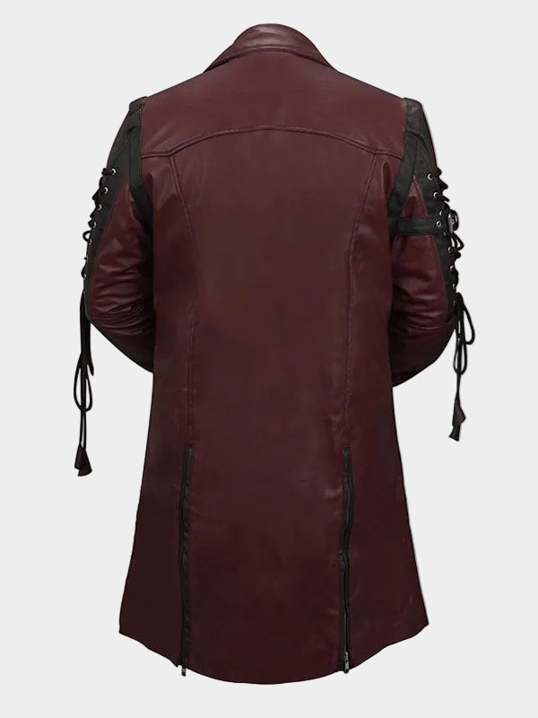 Maroon Leather Coat