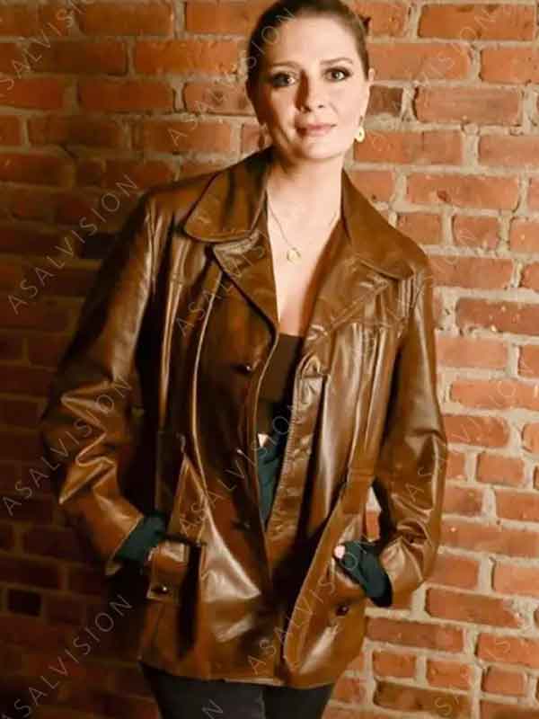 Masters of the Air 2024 Mischa Barton Leather Jacket