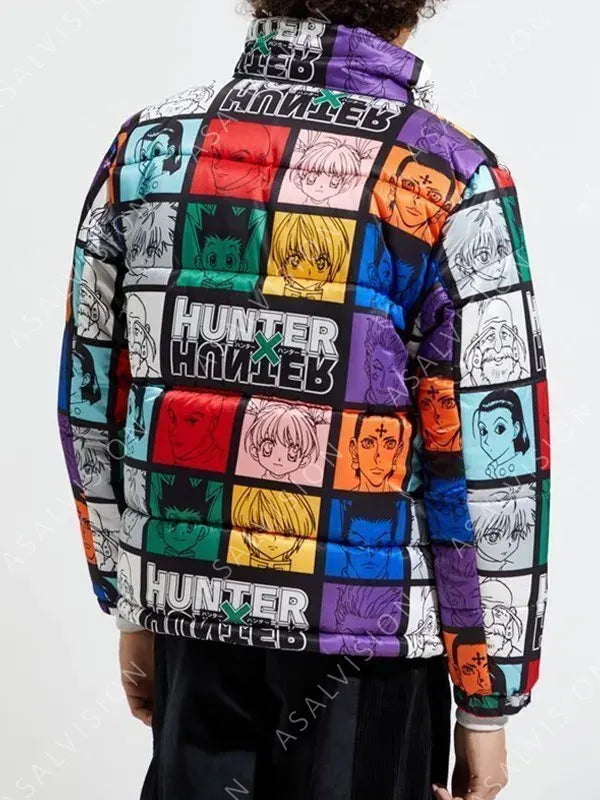 Men And Women Hypland Hunter X Hunter Multicolor Character Puffer Jacket