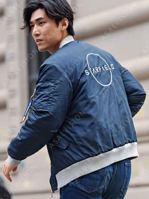 Men And Women Starfield Blue Bomber Jacket