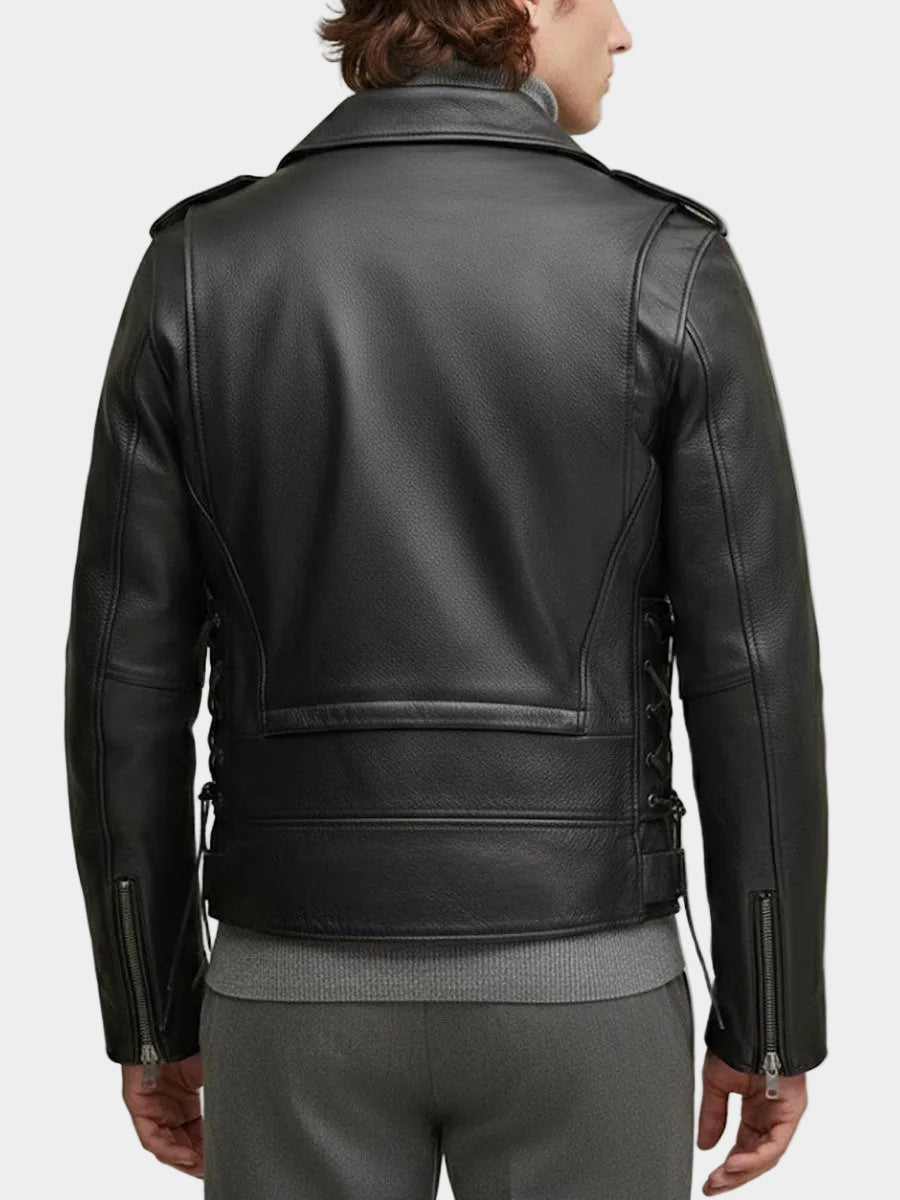 Mens Rdier Black Leather Jacket