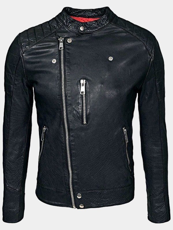 Men's Black Cafe Racer Jacket
