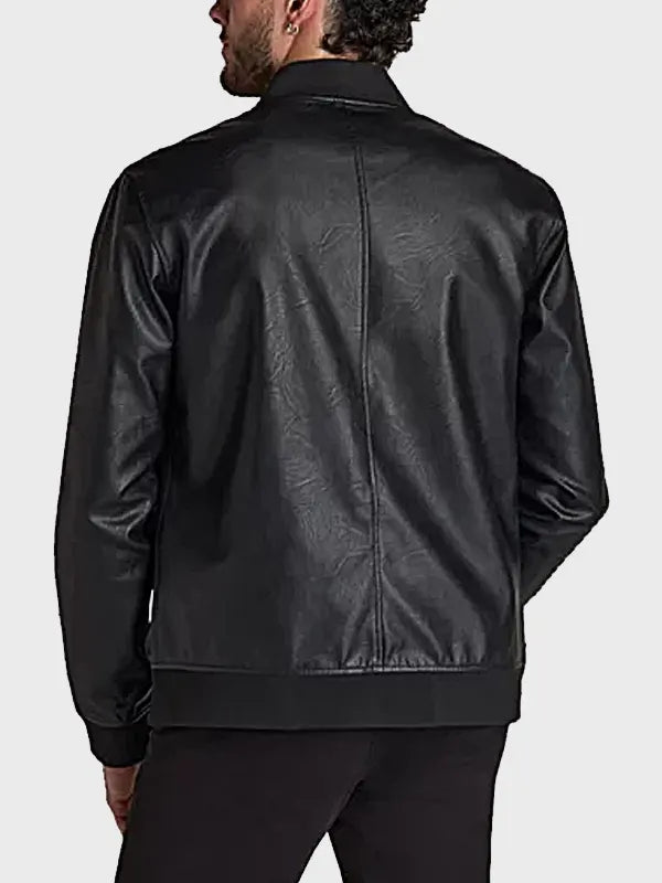Mens Black Real Sheep Leather Jacket