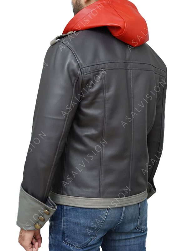 Mens Sora Kingdom Hearts 4 Hooded Leather Cosplay Jacket