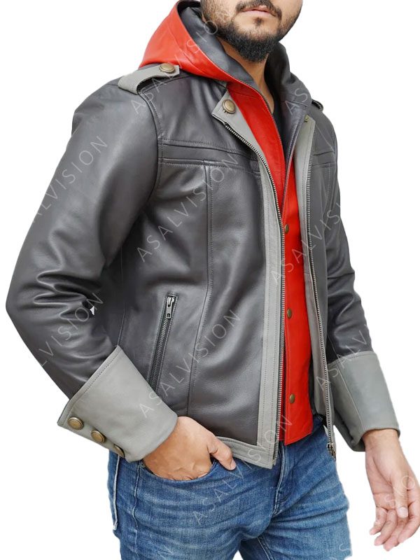 Mens Sora Kingdom Hearts 4 Leather Jacket