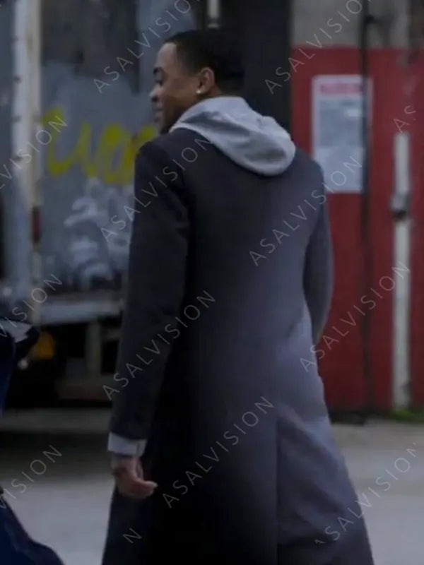Michael Rainey Jr. Grey Trench Coat