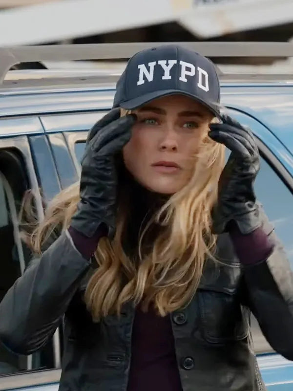 Michaela Stone Manifest S04 Melissa Roxburgh Leather Black Jacket