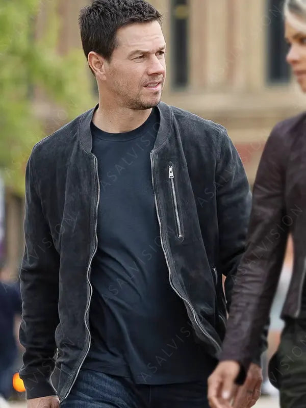 Mike McKenna Black Bomber Suede Leather Jacket