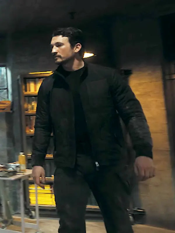 Miles Teller Quilted Style Jacket