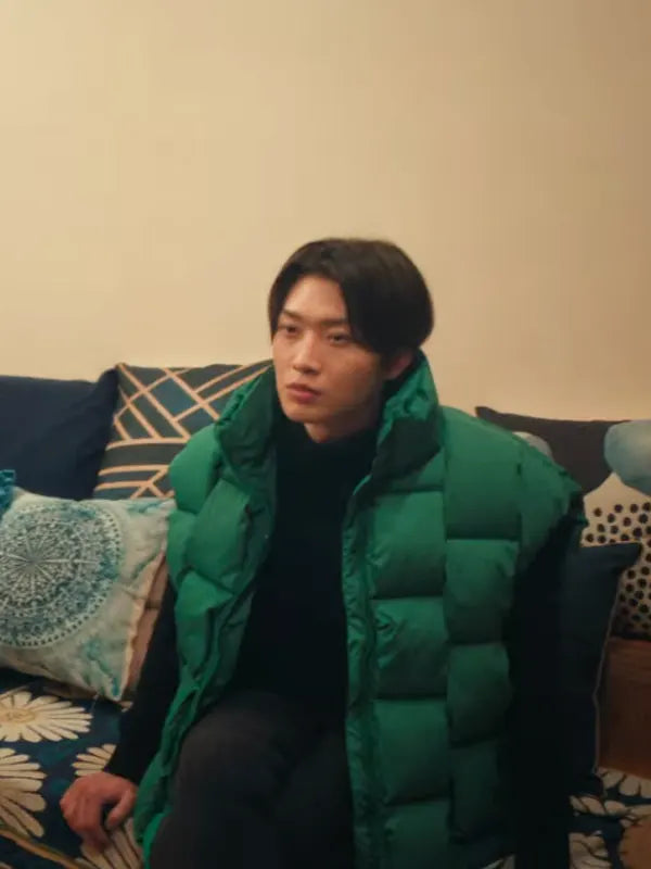 Min-ho Moon XO Kitty Green Puffer Vest