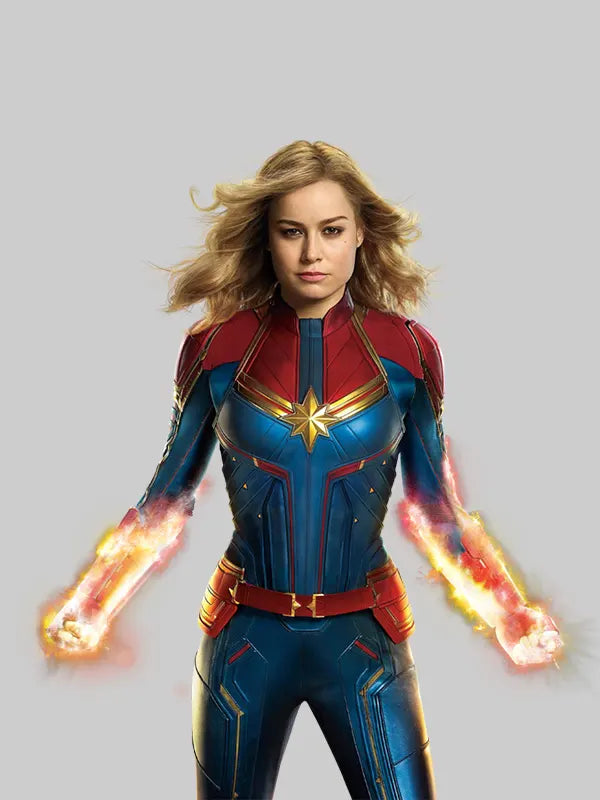 Movie Captain Marvel Carol Danvers Leather Jacket