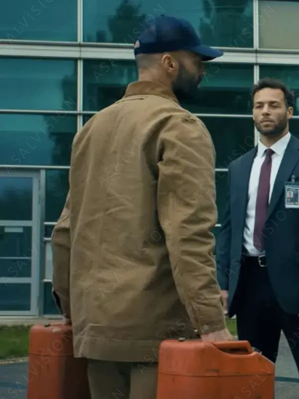 Movie The Beekeeper 2024 Mr Clay Cotton Brown Jacket