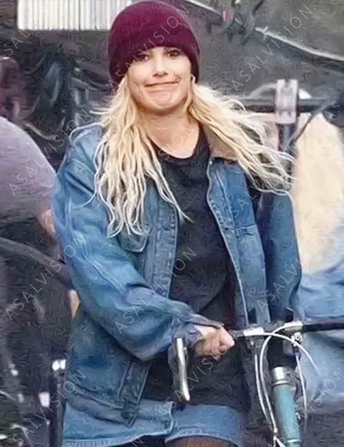 Millie Bobby Brown Movie The Electric State Michelle Blue Vintage Denim Jacket