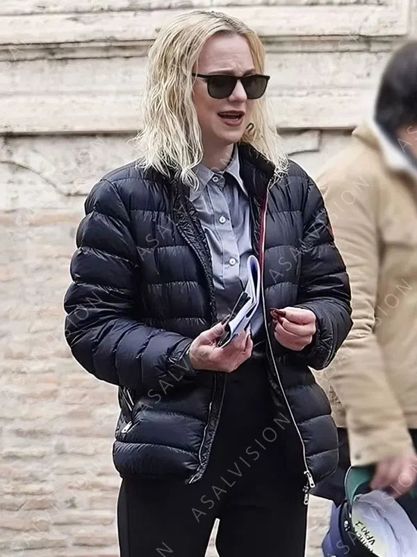 My Spy The Eternal City Anna Faris Black Puffer Jacket