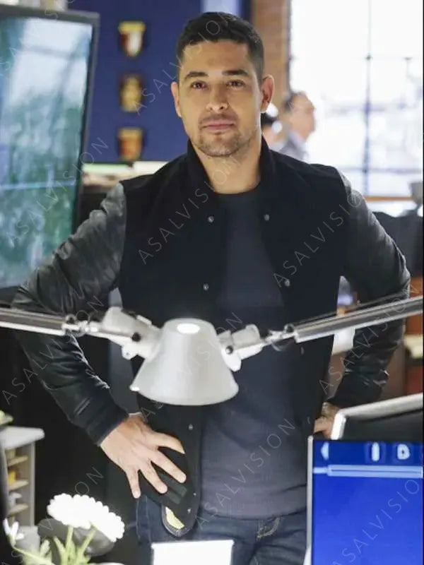 NCIS Wilmer Valderrama Black Bomber Jacket