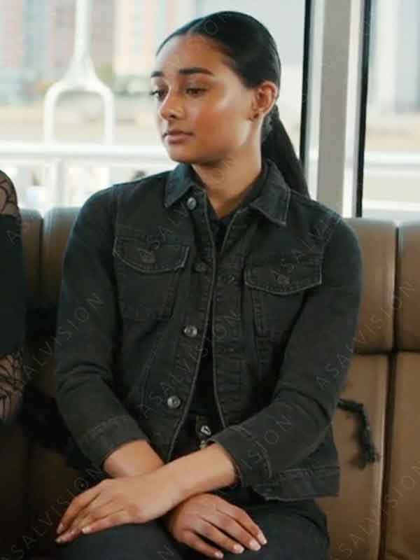 Natalie Grey TV Series Geek Girl 2024 Rochelle Harrington Black Denim Jacket