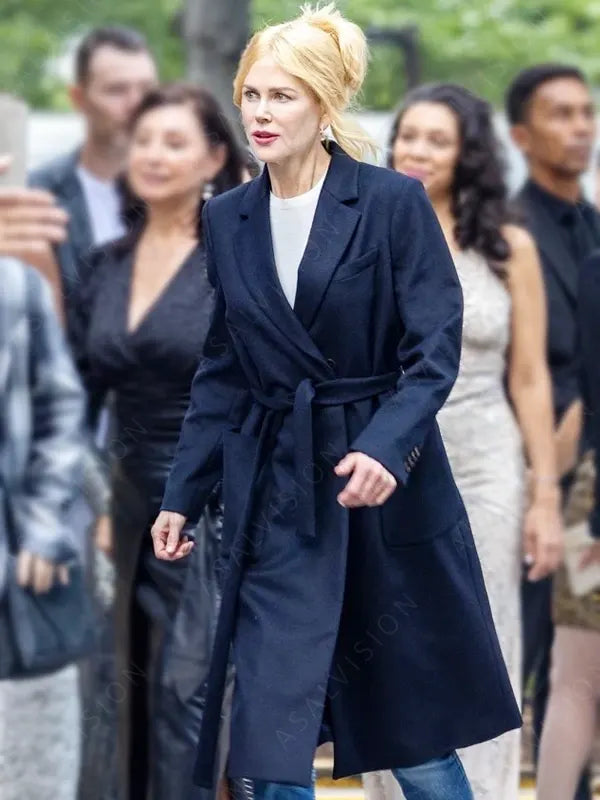 Nicole Kidman A Family Affair Brooke Harwood Navy Coat