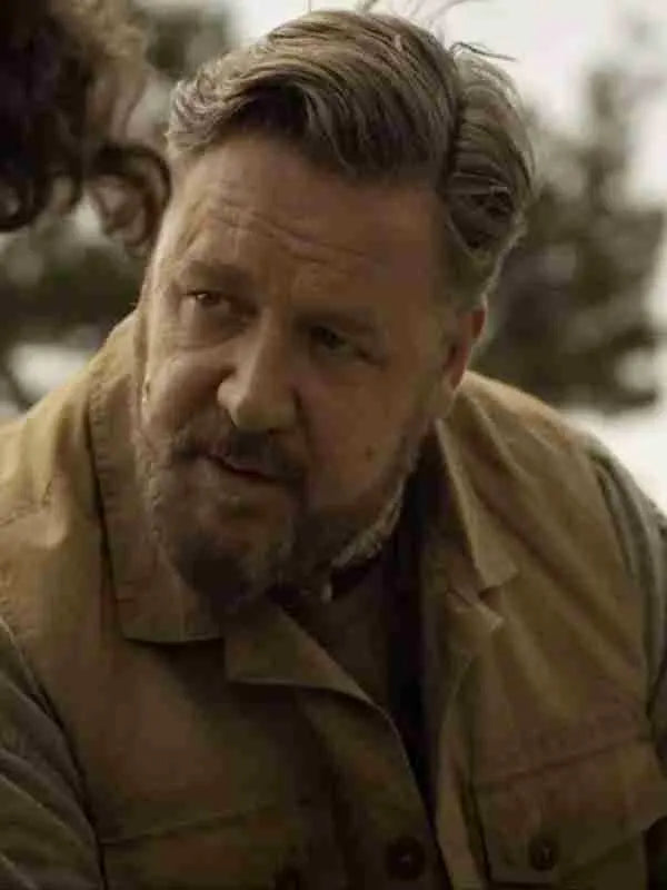 Nikolai Kravinoff Kraven the Hunter 2024 Russell Crowe Brown Vest