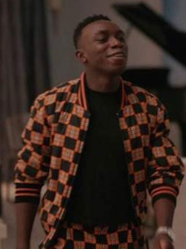 Olly Sholotan TV Series Bel-Air Carlton Banks Bomber Check Jacket