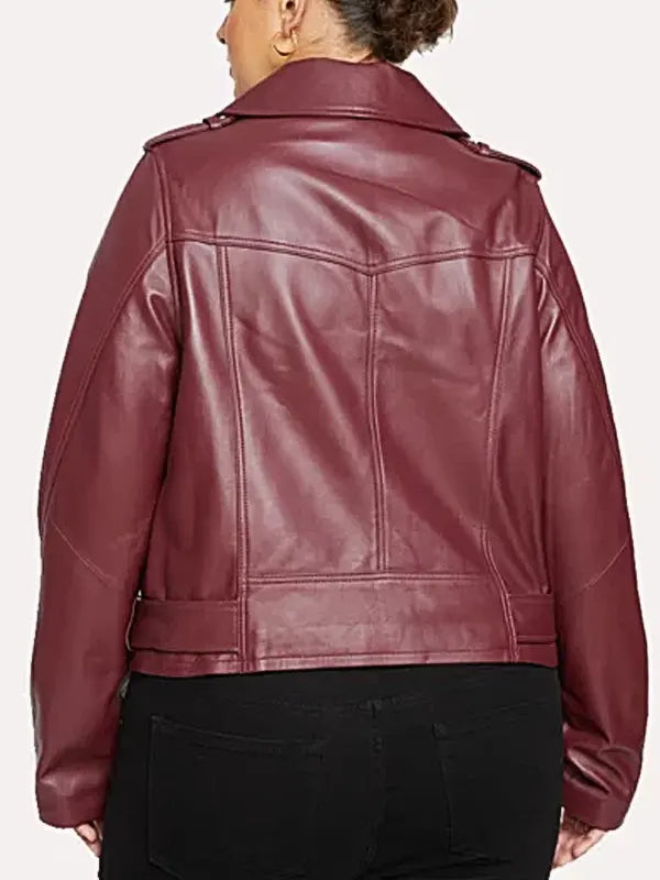 Oversized Leather Biker Jacket