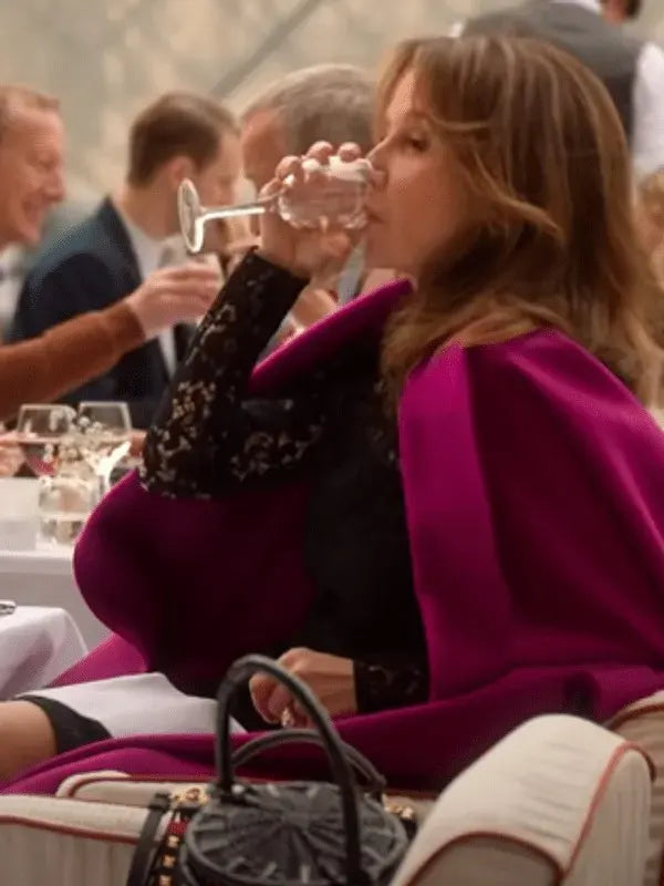 Philippine Leroy-Beaulieu TV Series Emily In Paris Sylvie Purple Coat