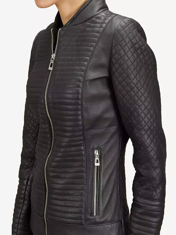 Quilted Motorcycle Leather Jacket