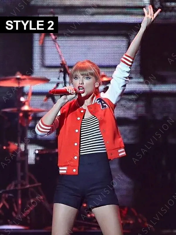 R & A Taylor Swift 22 Concert Letterman Varsity Cropped Jacket