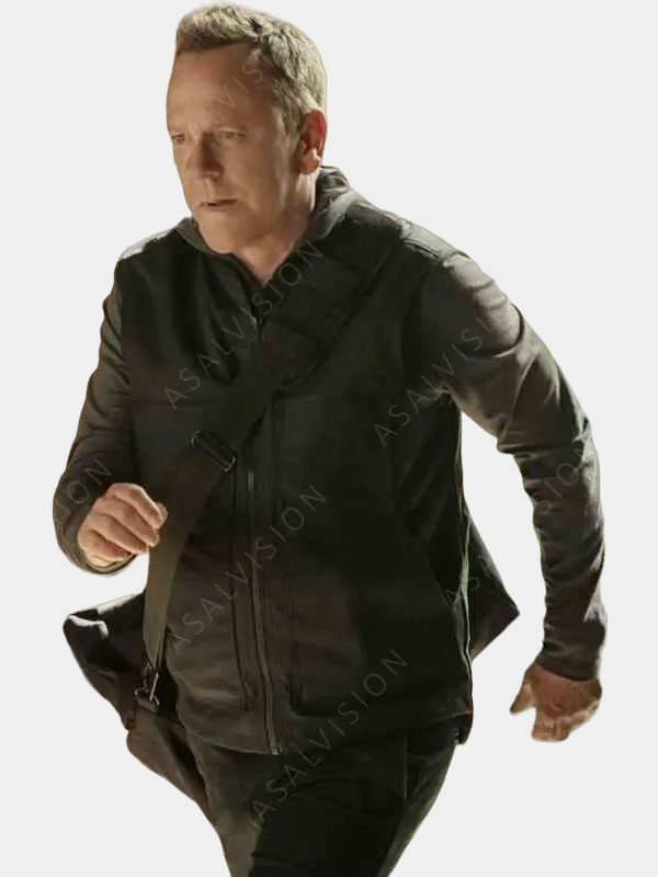 Rabbit Hole 2023 Kiefer Sutherland Black Vest