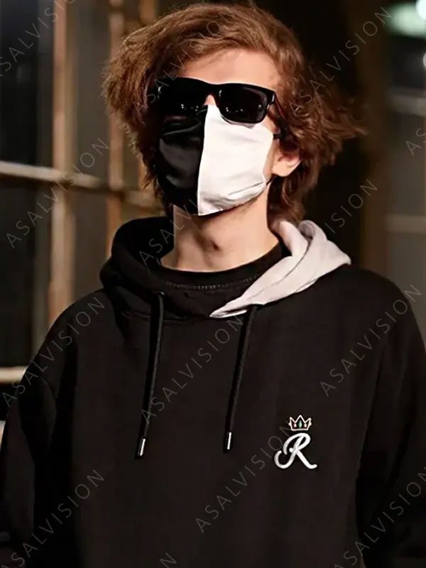 Ranboo Duality Black Pullover Fleece Hoodie