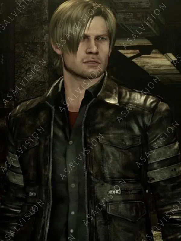 Resident Evil 6 Black Leather Jacket